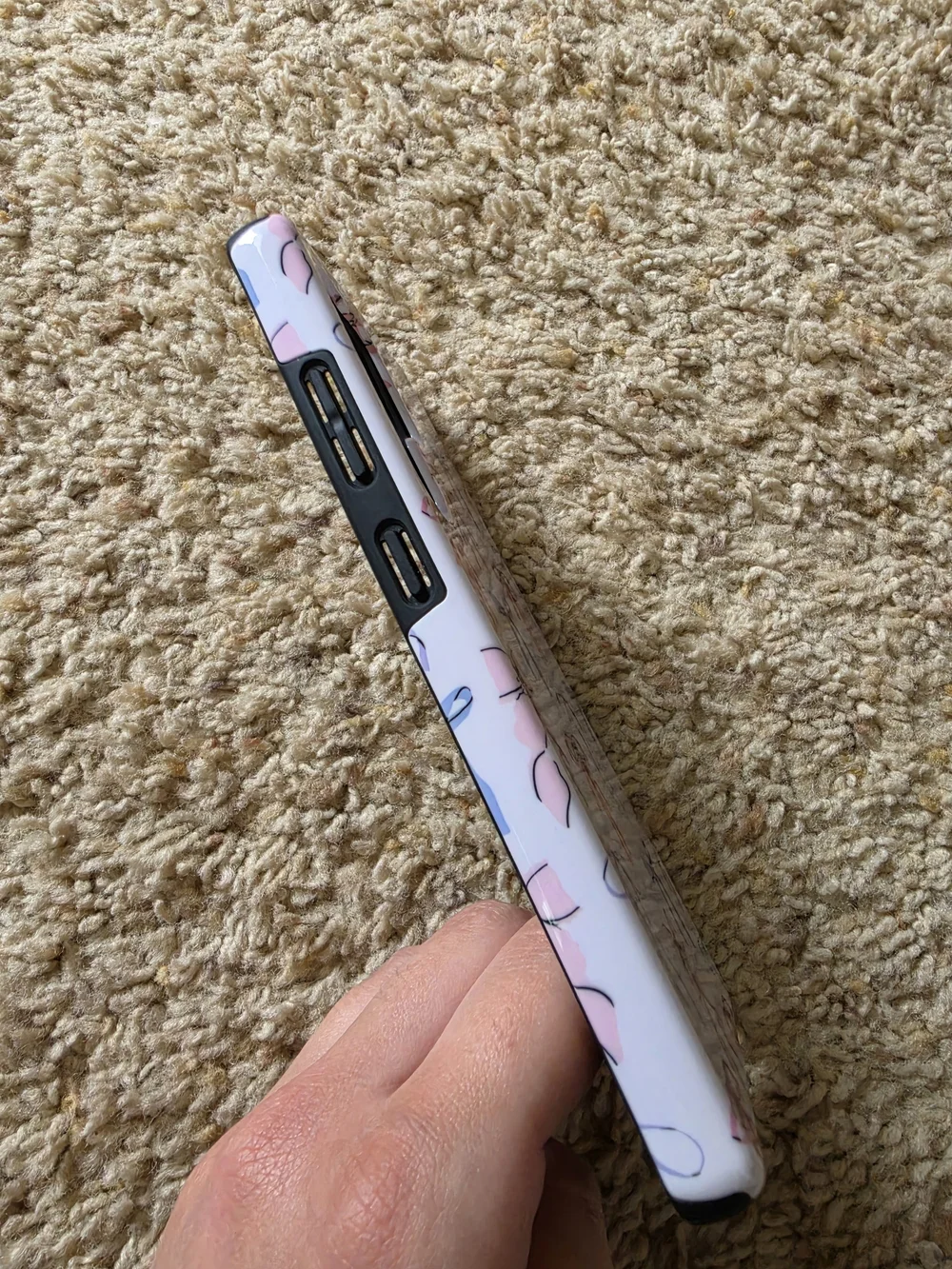 Casely S25 Ultra White Phone Case with Pink & Blue Bow Pattern (Magsafe)